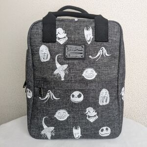 Disney Loungefly Nightmare Before Christmas Backpack Embroidered Head